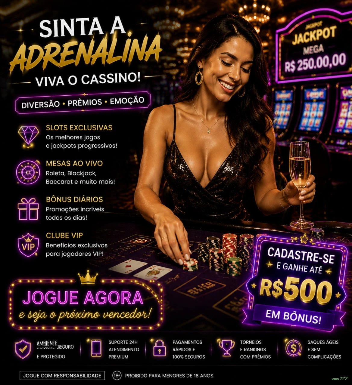Roleta e blackjack xmx777